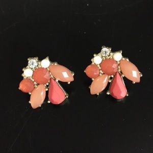 Anthropologie pink cluster earrings.